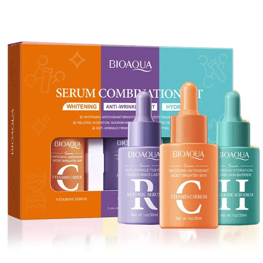 Skin Renew Serum Set – Retinol, Hyaluronic Acid & Vitamin C (3 Bottles)